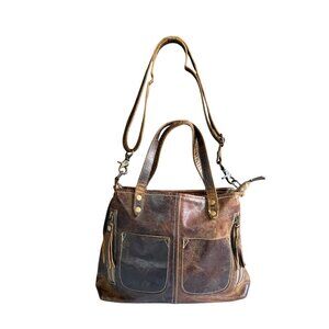 Myra Bag Ultimate Choice Leather Crossbody Shoulder Bag Tote Purse Women's Brown